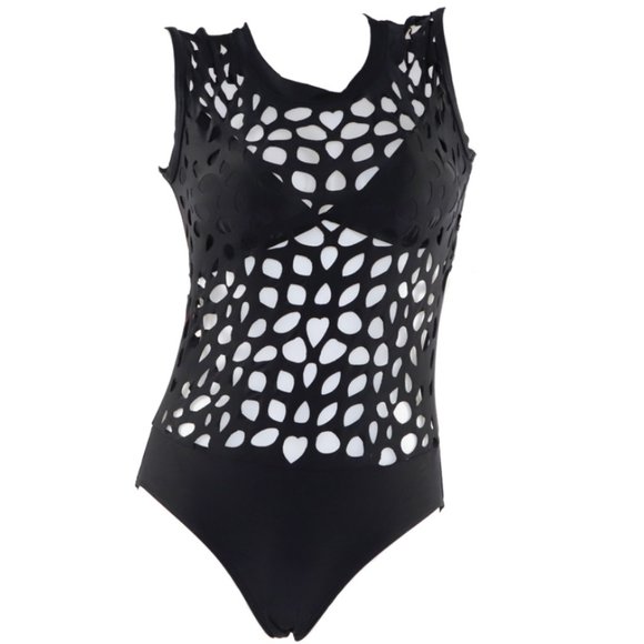 Hollow out one-piece bathing suit - Picture 1 of 2